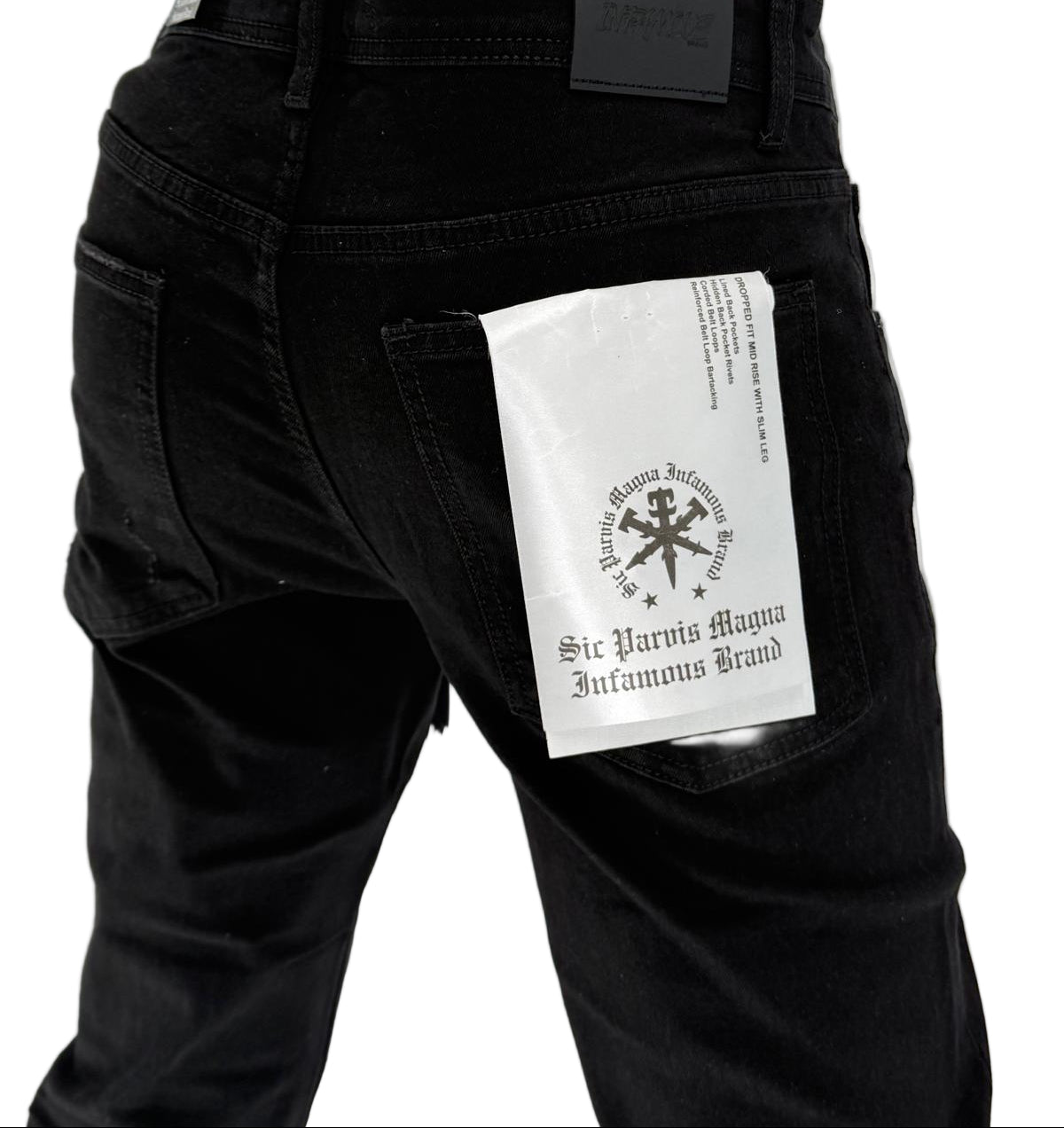 Step up your streetwear game with the Infamous Skinny Straight Jeans in Jet Black – the ultimate fusion of comfort, edge, and everyday style. These jeans are designed with a tailored skinny-straight fit that contours to your body without feeling restrictive. The deep jet black wash offers a clean, modern aesthetic that's perfect for day-to-night transitions.