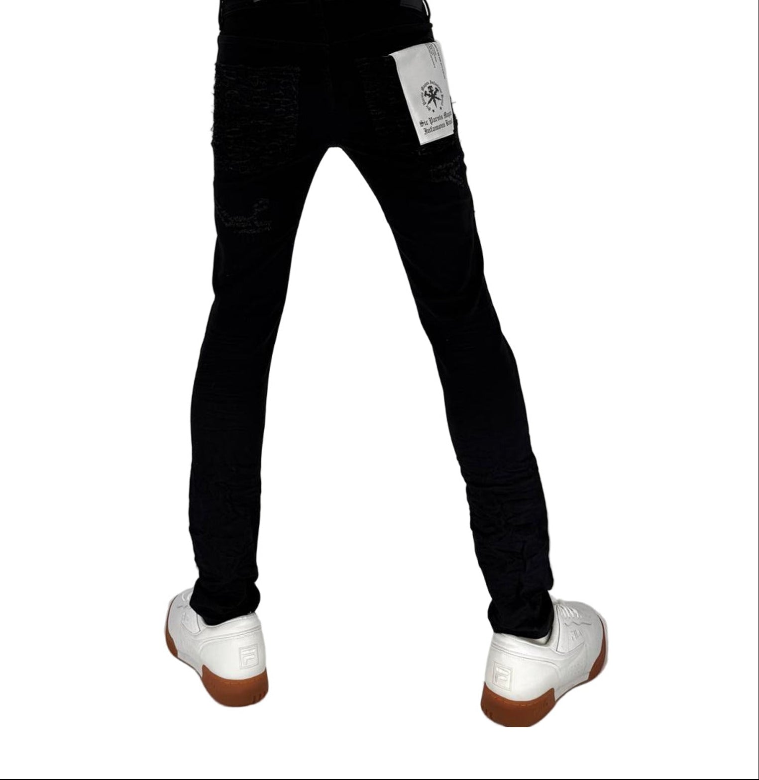 Redefine sleek streetwear with the Infamous Jeans in Jet Black, a signature piece built for precision, comfort, and attitude. Designed for those who move with purpose, these jeans combine a streamlined skinny-straight fit with a deep jet-black finish that exudes confidence and edge.