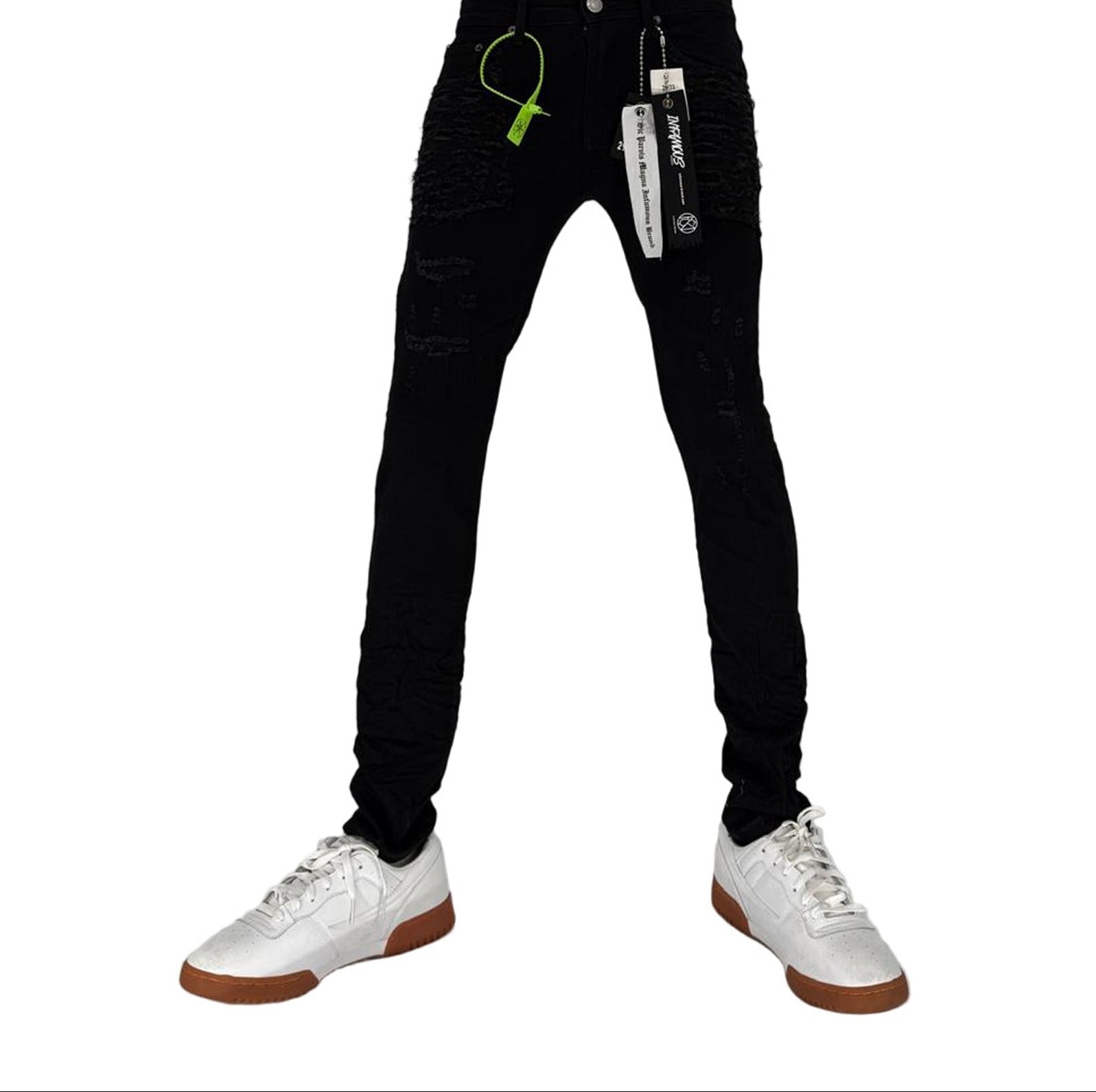 Redefine sleek streetwear with the Infamous Jeans in Jet Black, a signature piece built for precision, comfort, and attitude. Designed for those who move with purpose, these jeans combine a streamlined skinny-straight fit with a deep jet-black finish that exudes confidence and edge.