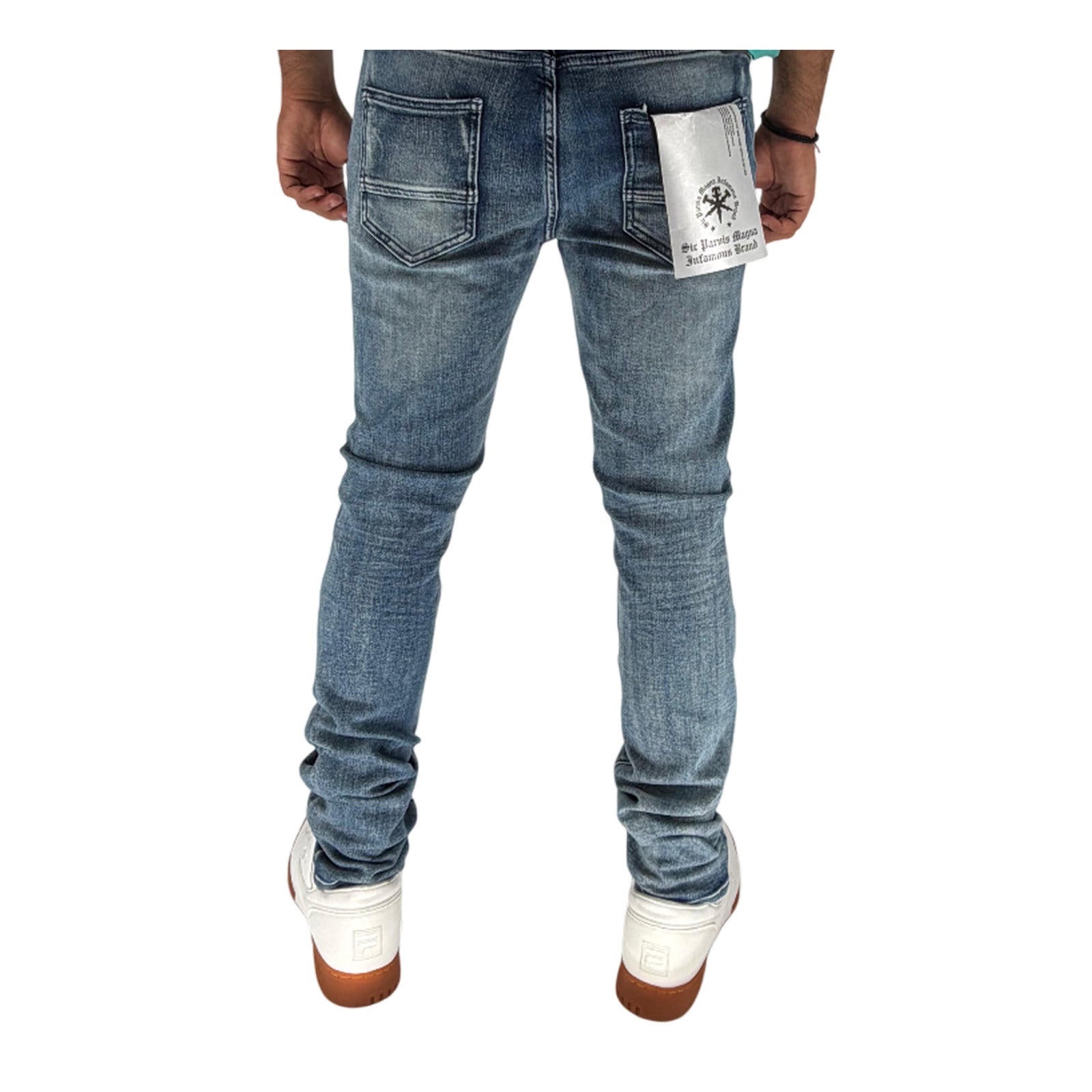 The Infamous Skinny Straight Jeans (Dark Blue) are designed for a sharp, modern fit that balances comfort and style. Made with precision craftsmanship and finished in a rich dark blue tone, these jeans reflect the signature Infamous streetwear attitude — bold, minimal, and effortlessly versatile.