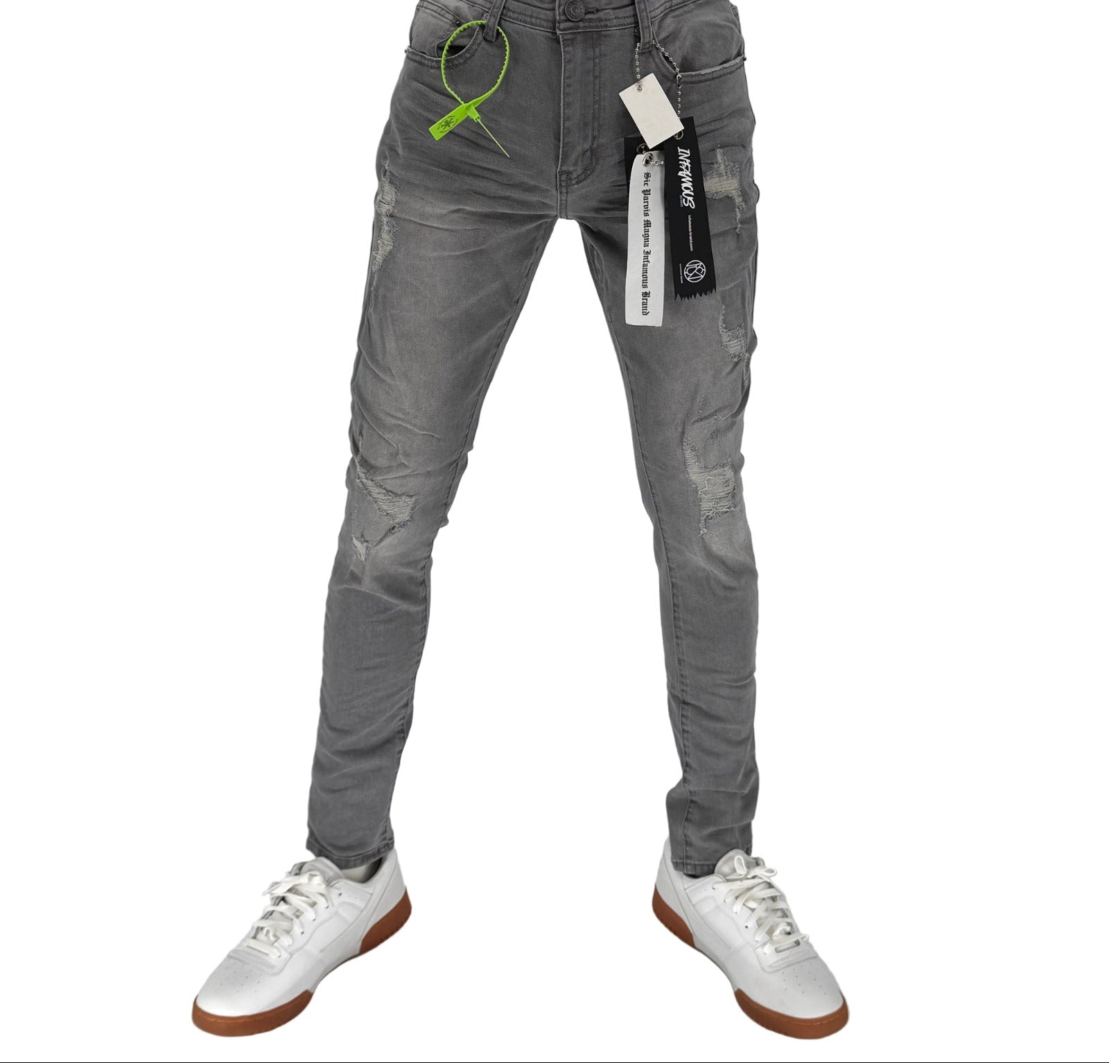 Step into sleek, minimalist style with the Infamous Skinny Straight Jeans in Iced Grey – a clean, modern essential that delivers on both form and function. These jeans feature a skinny-straight cut that’s tailored for a sharp silhouette without sacrificing comfort or flexibility.