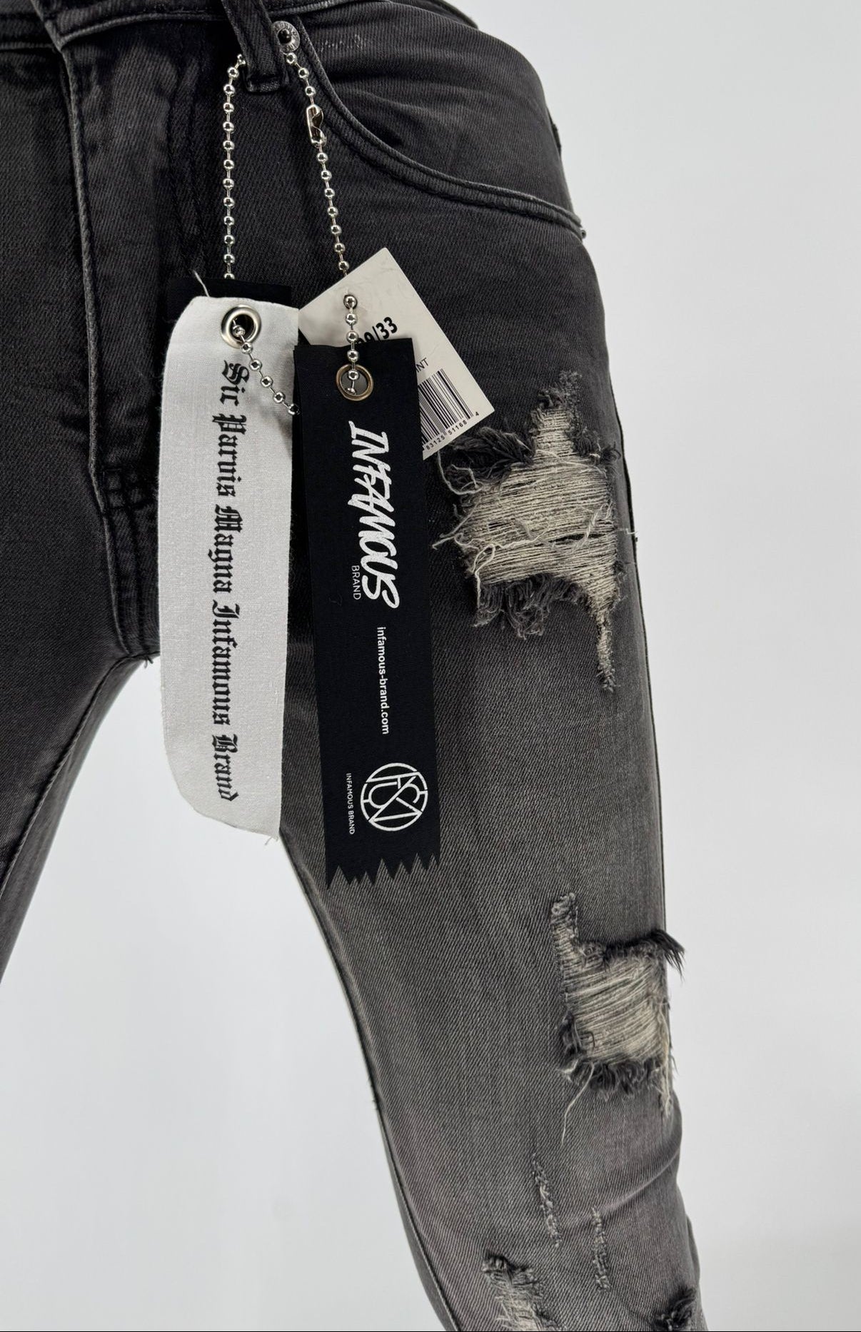 Stay sharp and stand tall in the Infamous 40 Stacked Pant in Ice Grey – a clean, elevated essential built for today’s streetwear aesthetic. These pants feature a tapered fit with an extended inseam that delivers a bold stacked effect at the ankles, making them perfect for pairing with your favorite sneakers or boots.