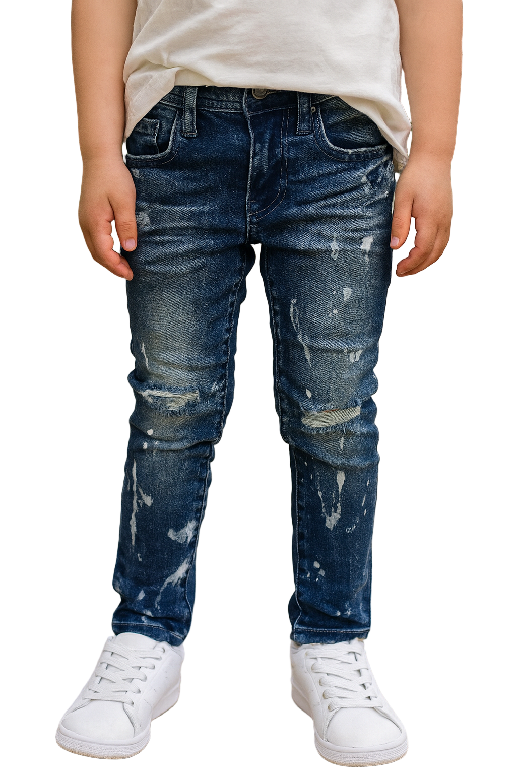 Style meets substance with the Infamous Medium Blue Jeans — a staple piece built for kids who move with confidence.