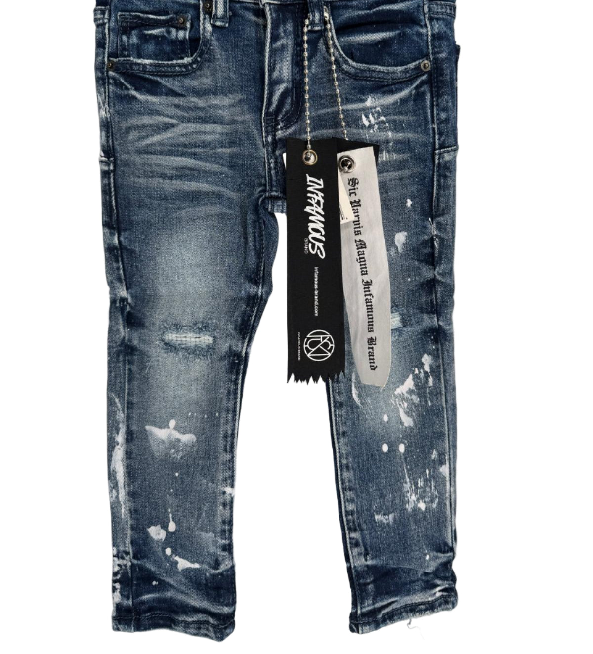 Style meets substance with the Infamous Medium Blue Jeans — a staple piece built for kids who move with confidence.