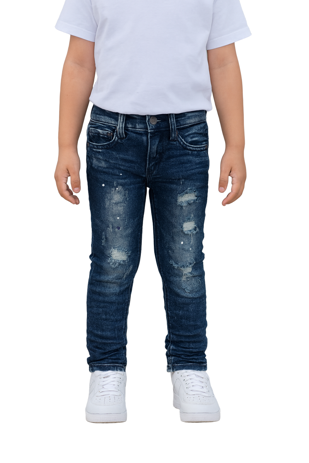 Own the street in timeless style with the Infamous Dark Blue Jeans — where comfort meets confidence. 