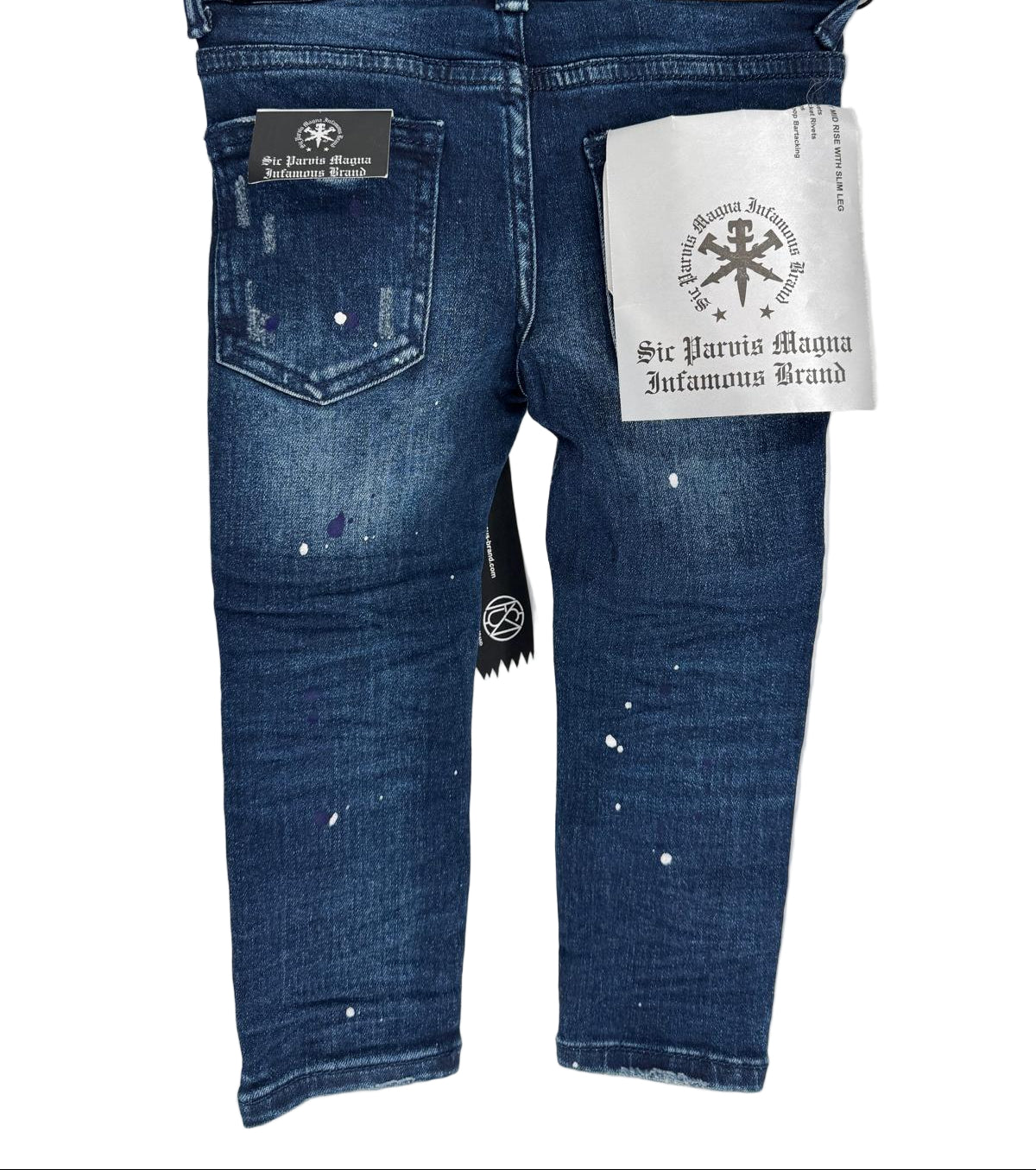 Own the street in timeless style with the Infamous Dark Blue Jeans — where comfort meets confidence. 