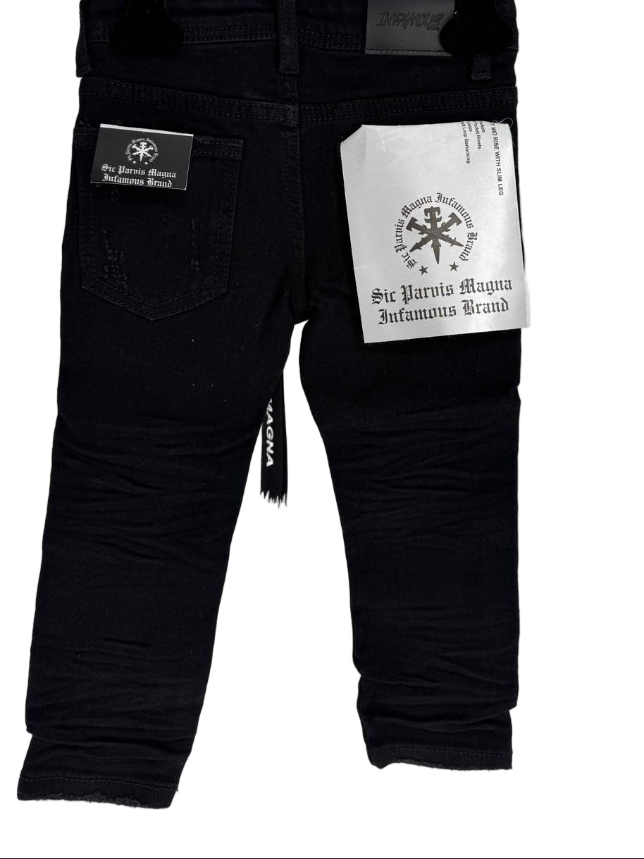 Command attention with the Infamous Jet Black Jeans — a bold essential built for everyday confidence. Crafted from premium stretch denim, these jeans deliver the perfect balance of durability, comfort, and clean design.