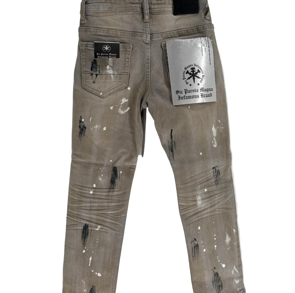 Give your little one's wardrobe a fresh update with the Infamous Kids Skinny Jeans in Ice Grey