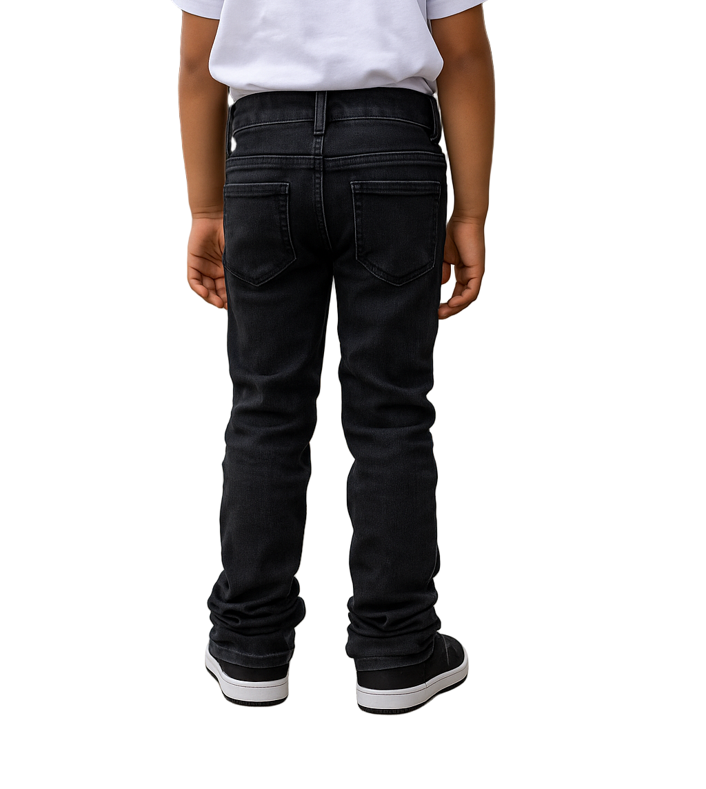Bring attitude to every outfit with the Infamous Kids Stacked Pant (Washed Black) — a perfect blend of rugged style and all-day comfort
