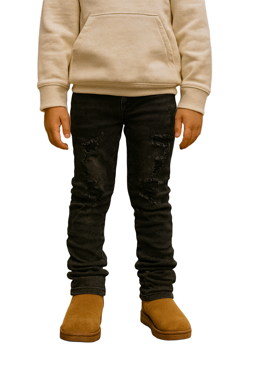 Bring attitude to every outfit with the Infamous Kids Stacked Pant (Washed Black) — a perfect blend of rugged style and all-day comfort. 