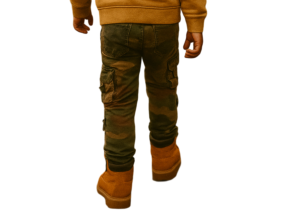 Let your little trendsetter stand out in the Infamous Kids Stacked Jeans (Green Camo) — a perfect blend of urban edge and everyday comfort.