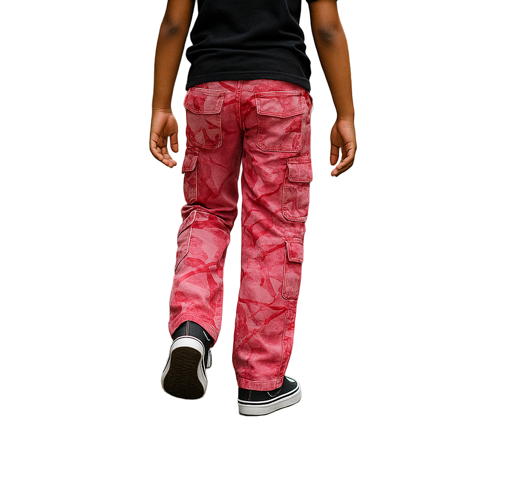 Unleash bold energy and street-smart attitude with the Infamous Kids Stacked Jeans (Pink Camo) — designed for the young trendsetters who don’t follow style, they create it.