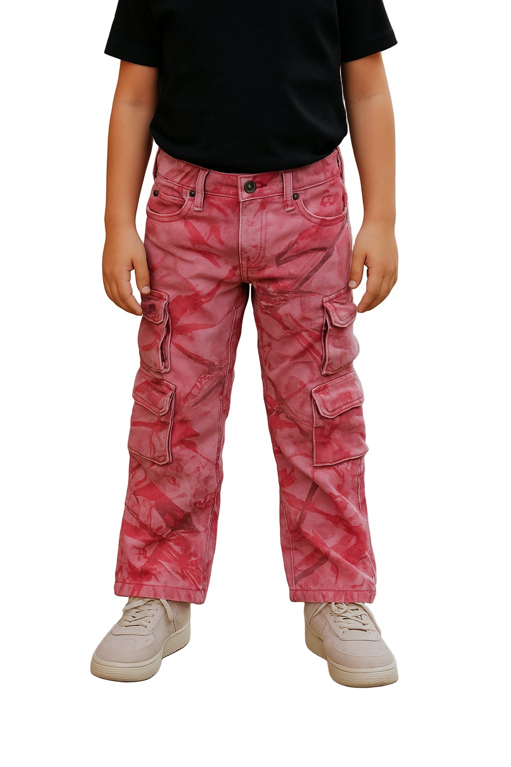 Unleash bold energy and street-smart attitude with the Infamous Kids Stacked Jeans (Pink Camo) — designed for the young trendsetters who don’t follow style, they create it.