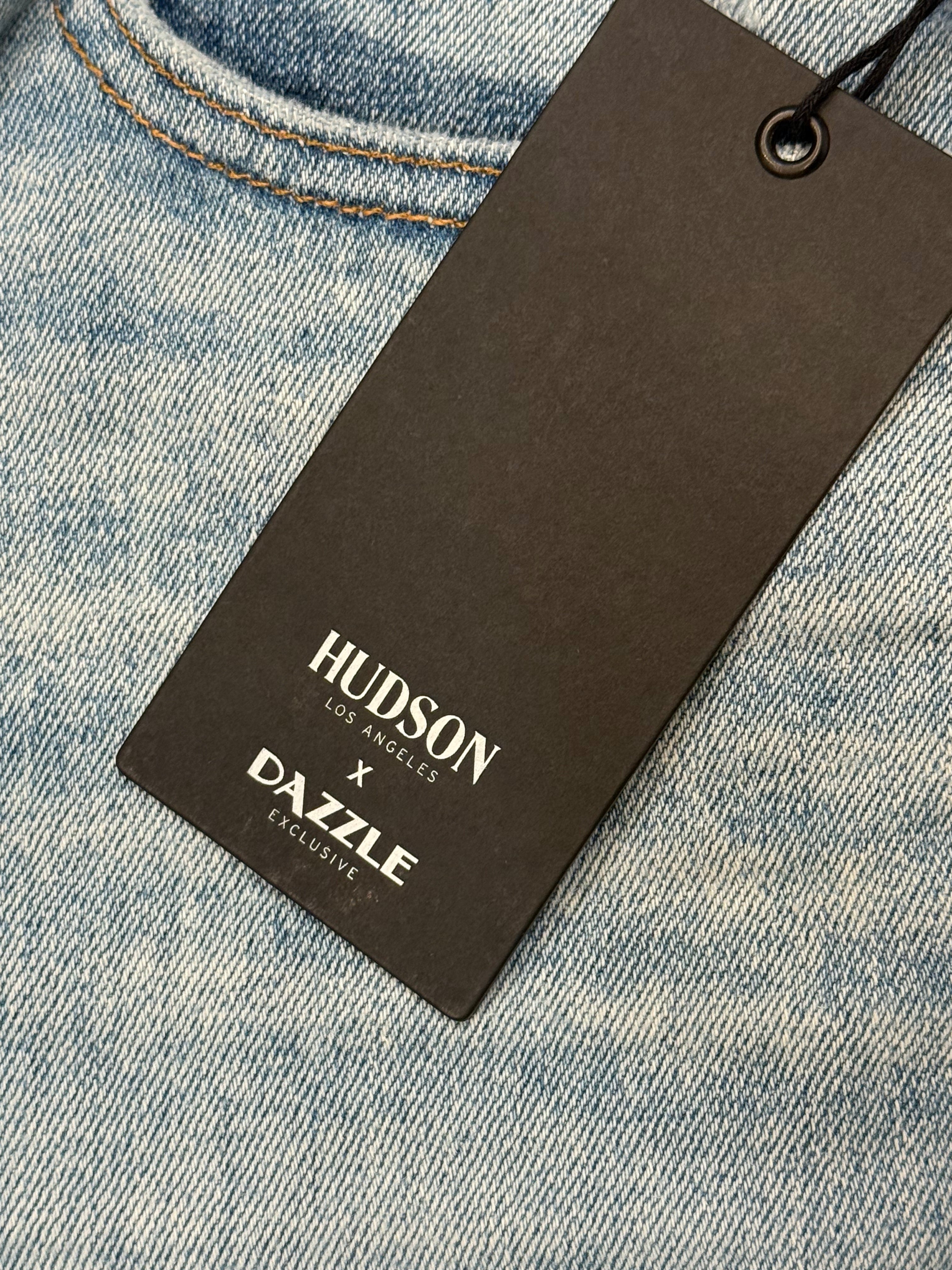 hudson X dazzle Zack Skinny Jeans in Light Wash

