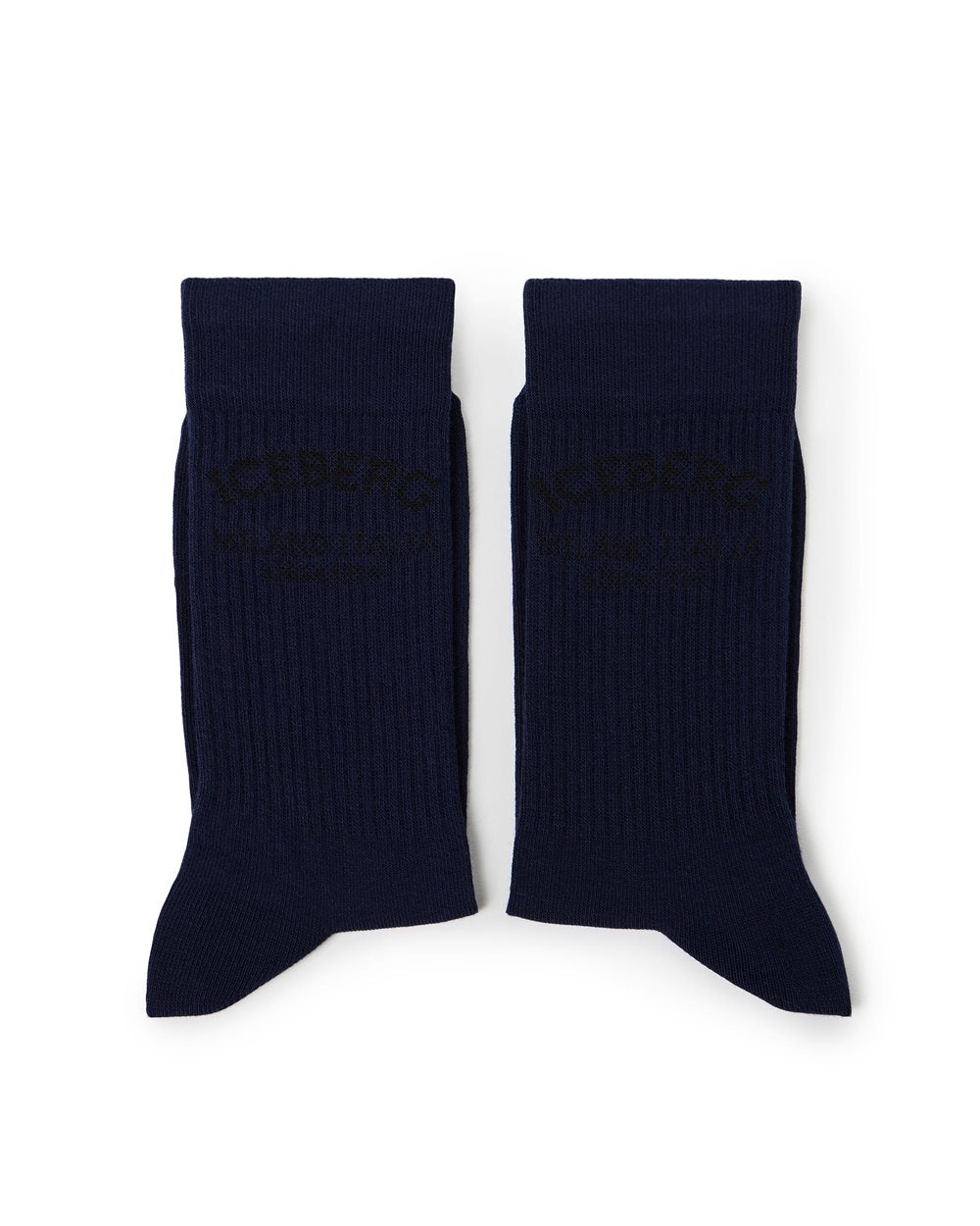 Iceberg Cotton Sock With Piquet Logo (Navy)