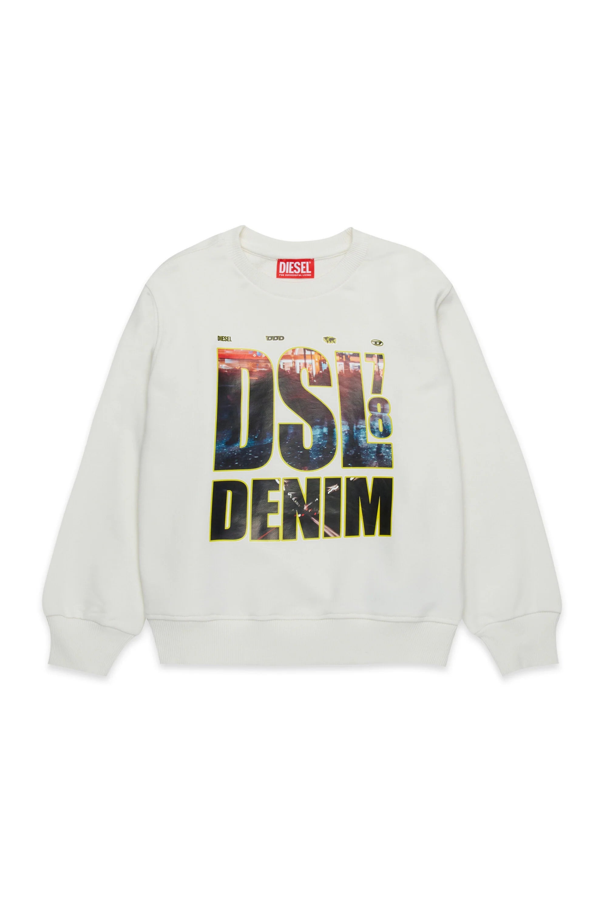 Sginn L3 Over Boys Ls Printed Pullover (White) 