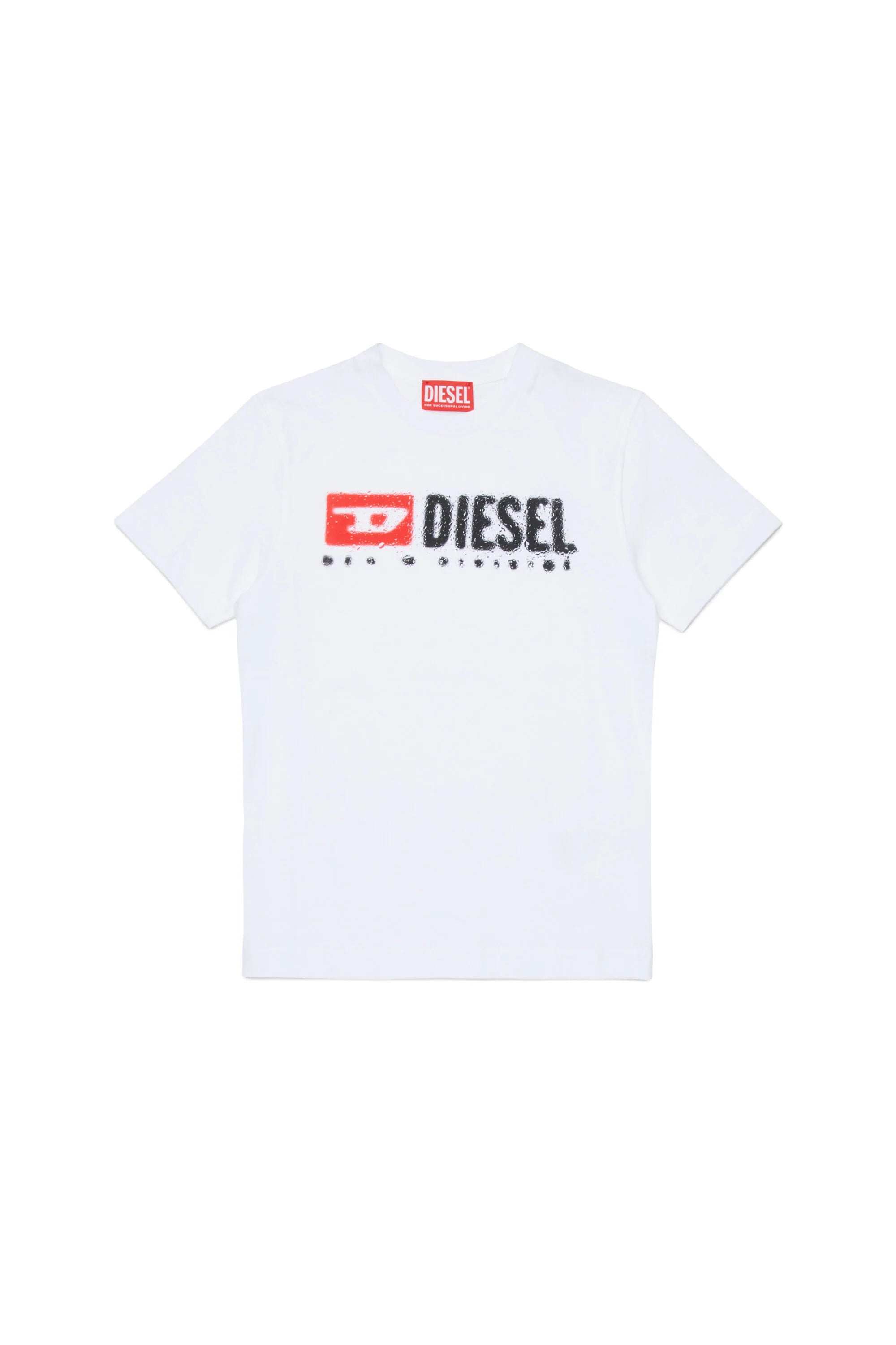Short-sleeved T-shirt in soft cotton jersey. The Diesel Denim Division logo, enhanced by a water splashed effect, gives a dynamic and modern look. A garment that combines comfort and style.