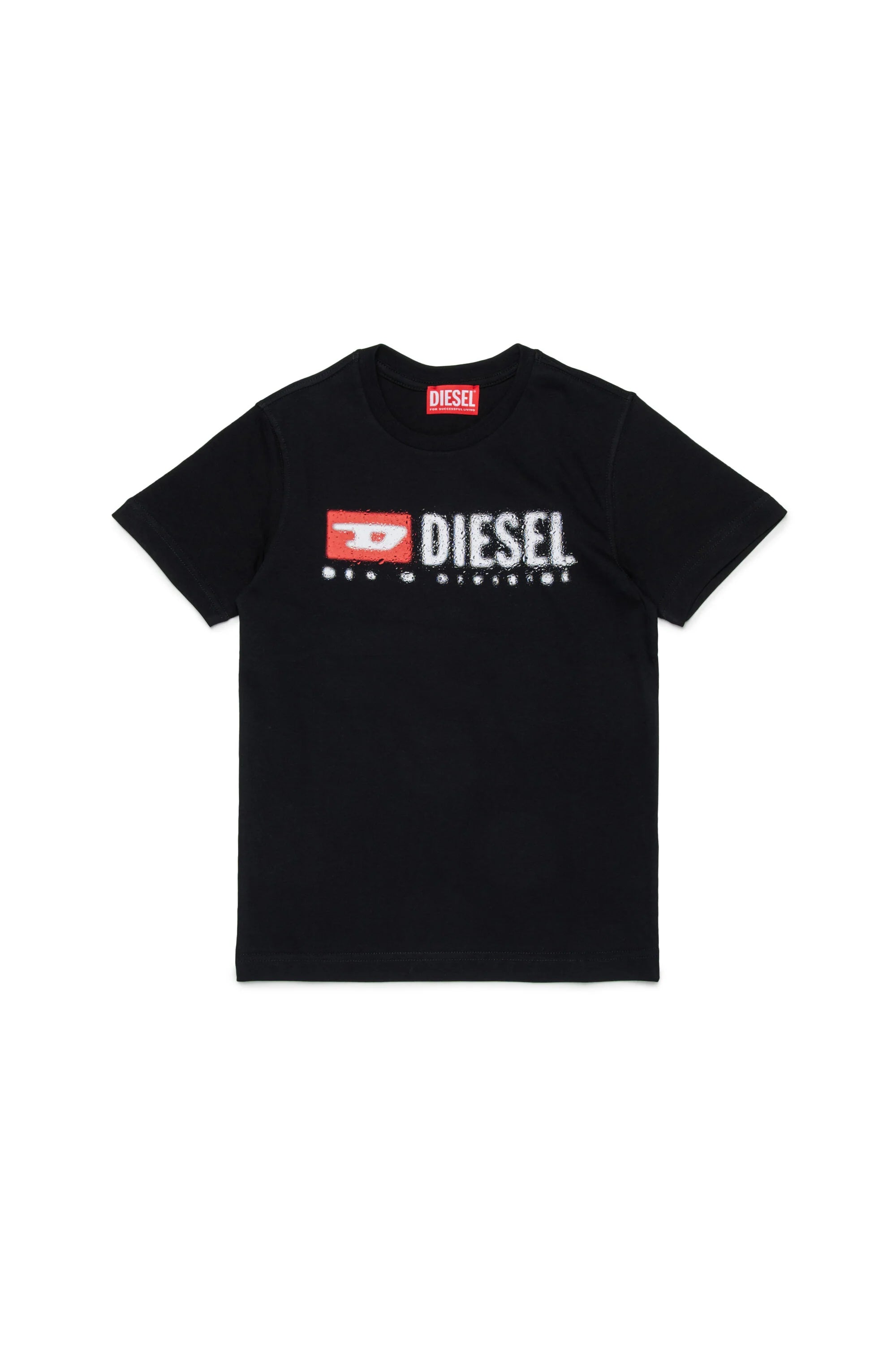 Short-sleeved T-shirt in soft cotton jersey. The Diesel Denim Division logo, enhanced by a water splashed effect, gives a dynamic and modern look. A garment that combines comfort and style.