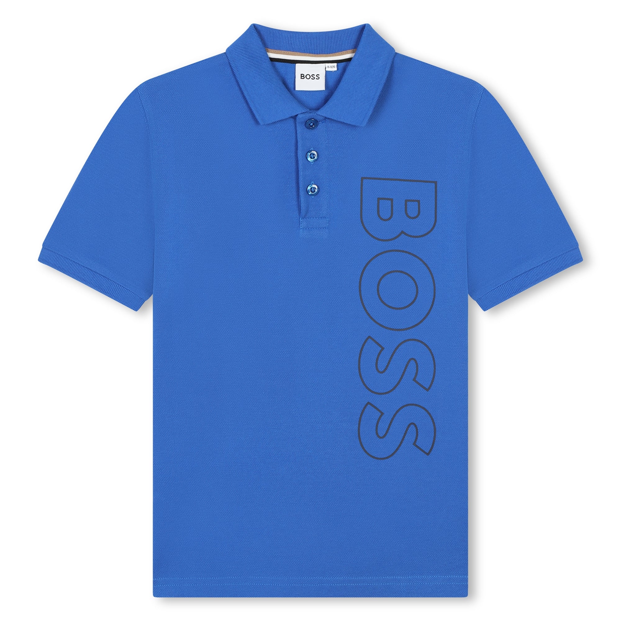 Ss Polo Vertical Logo (Royal Blue)
