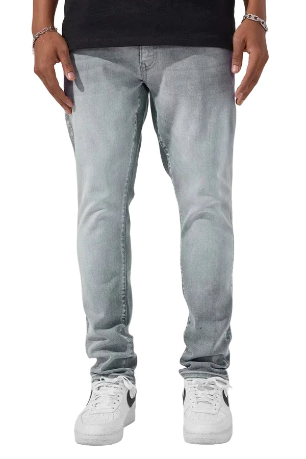 Jordan Craig JC Old Soul Denim “The Sean” slim taper jeans in clean black denim with super stretch and deep front pockets