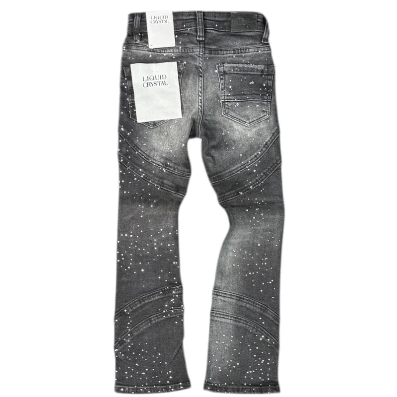 Jordan Craig Kids Black Ice stacked jeans with crystal embellishments and modern streetwear denim styling
