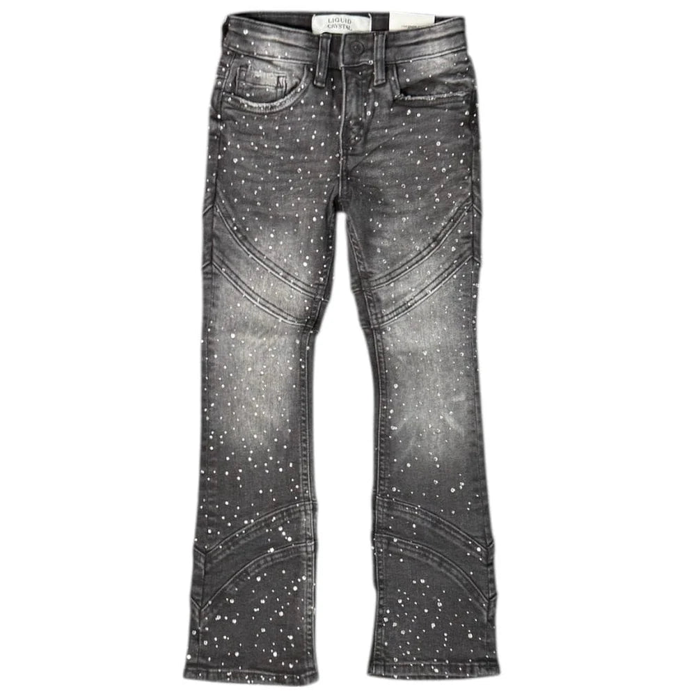 Jordan Craig Kids Black Ice stacked jeans with crystal embellishments and modern streetwear denim styling