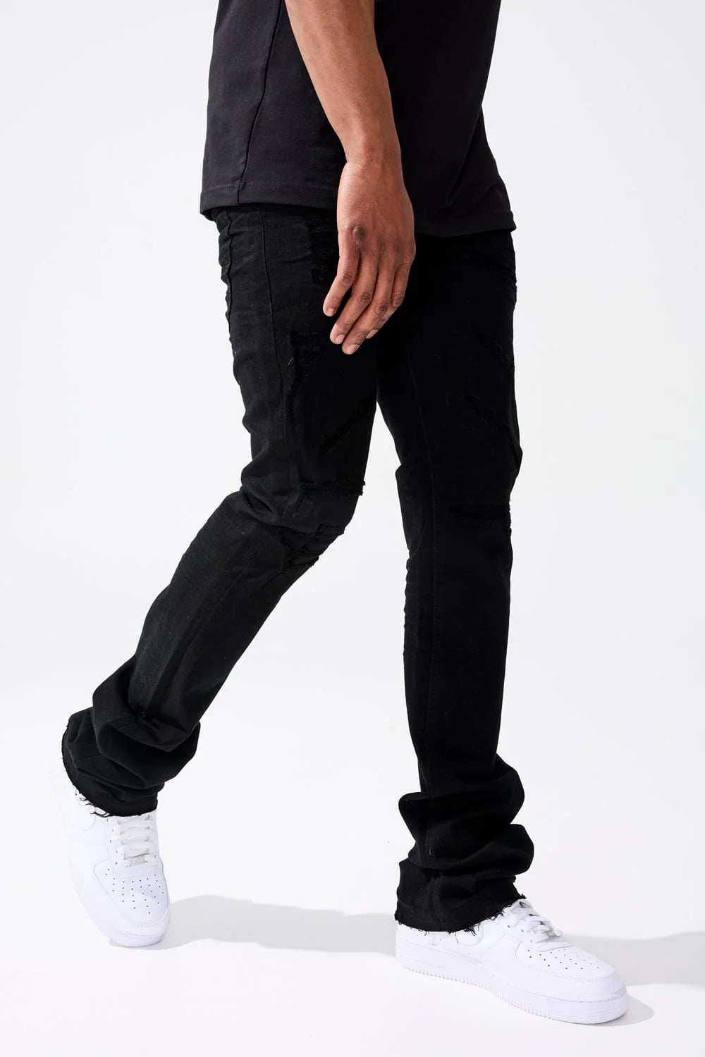 Stacked Fit Men Shreds(Black) 