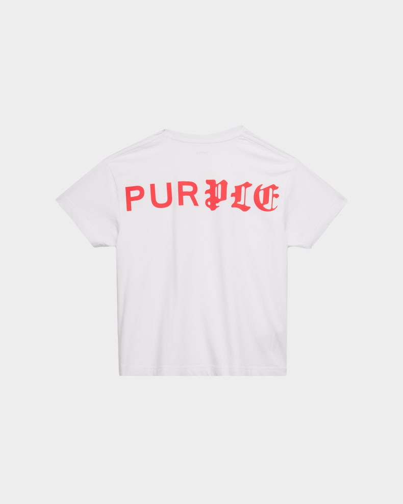 Purple Brand Kids white cotton jersey short-sleeve T-shirt featuring a soft, breathable fabric and a classic everyday design.