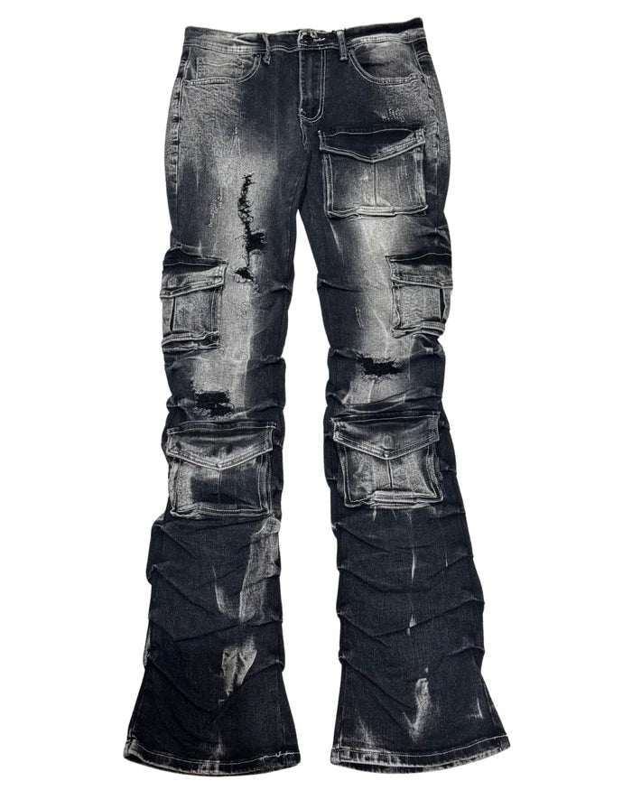 KINDRED Coated Grey skinny denim jeans with a fitted silhouette.