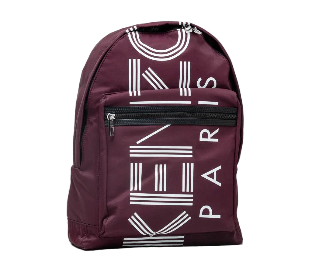 The KENZO Backpack in Burgundy blends luxury design with everyday functionality, making it the perfect statement piece for city life, school, or travel