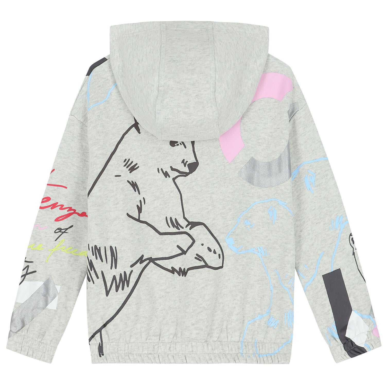 Unleash your child’s fearless fashion sense with the KENZO Kids Tiger Face Zip Hoodie (Grey) — a perfect blend of iconic design and cozy comfort.