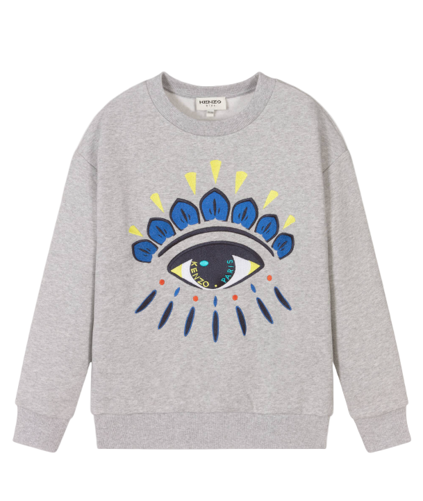 The KENZO Kids Sweatshirt (Grey) blends timeless design with everyday comfort — a perfect piece for young trendsetters who love style with personality.