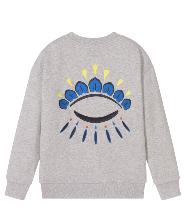 The KENZO Kids Sweatshirt (Grey) blends timeless design with everyday comfort — a perfect piece for young trendsetters who love style with personality.