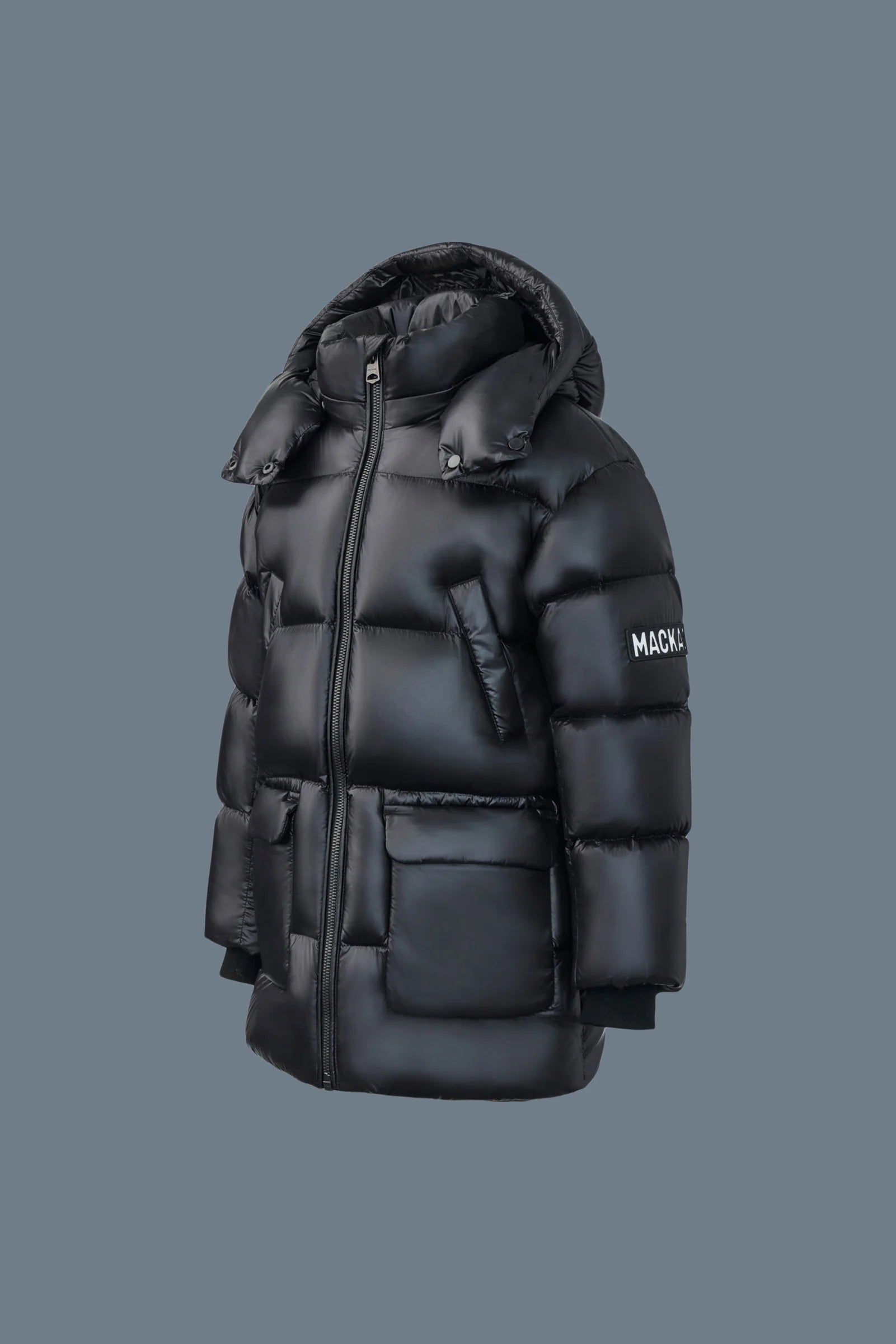 Kennie-Tlus Lustrous light down parka with hood for toddlers 