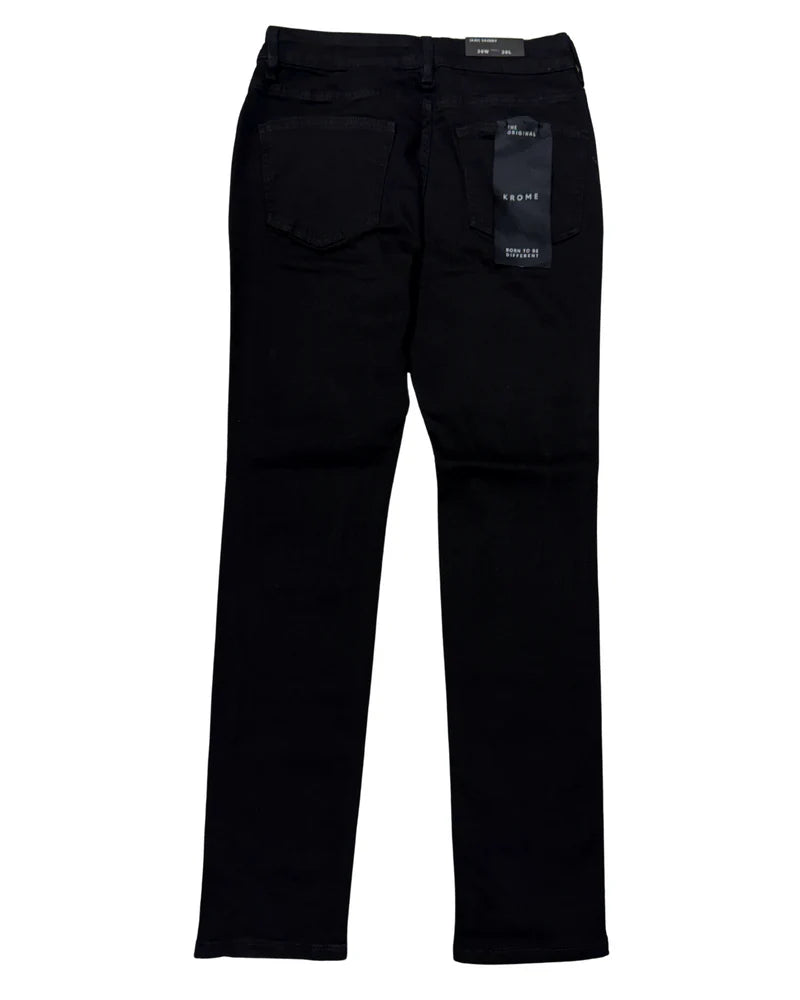 Krome Skinny Fit Jeans – Jet Black