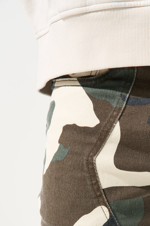 SERENEDE® LEGACY Ivory Hoodie with black outlined chest branding, kangaroo pocket, and relaxed fit.