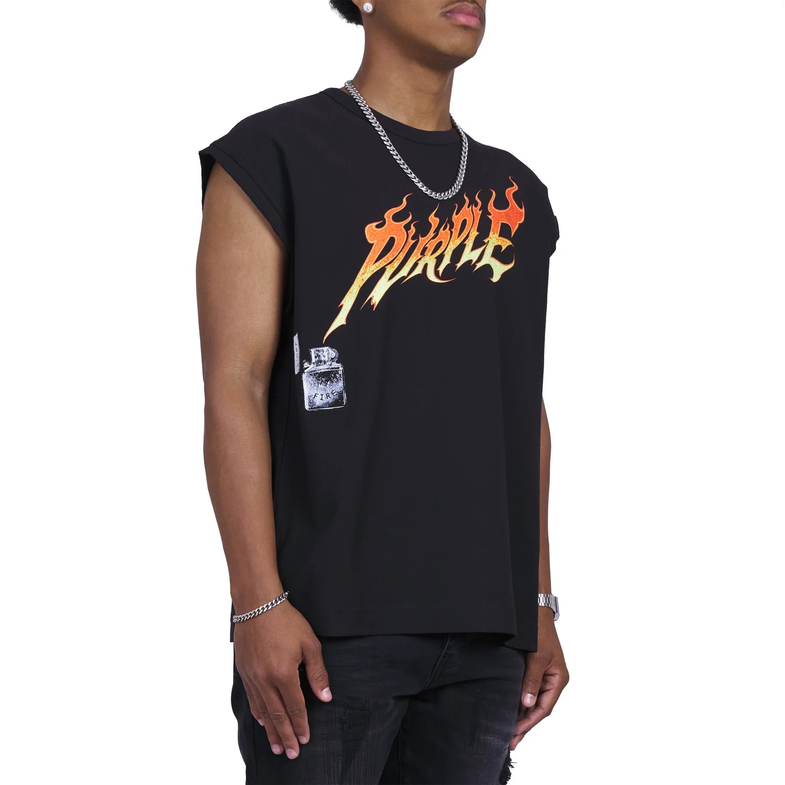 Light My Fire Tank Top (Black) - M1072-TJBF826