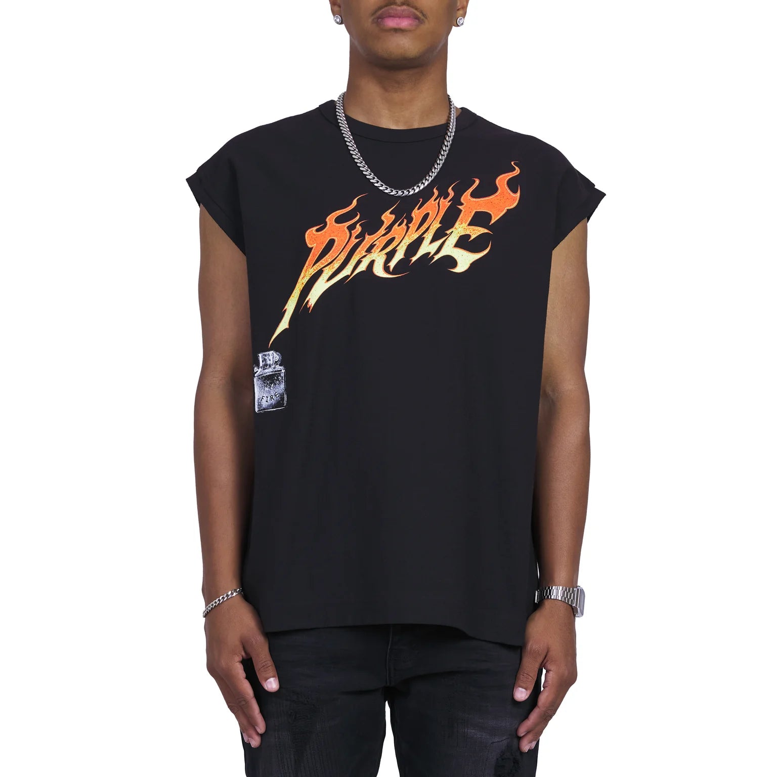 Light My Fire Tank Top (Black) - M1072-TJBF826