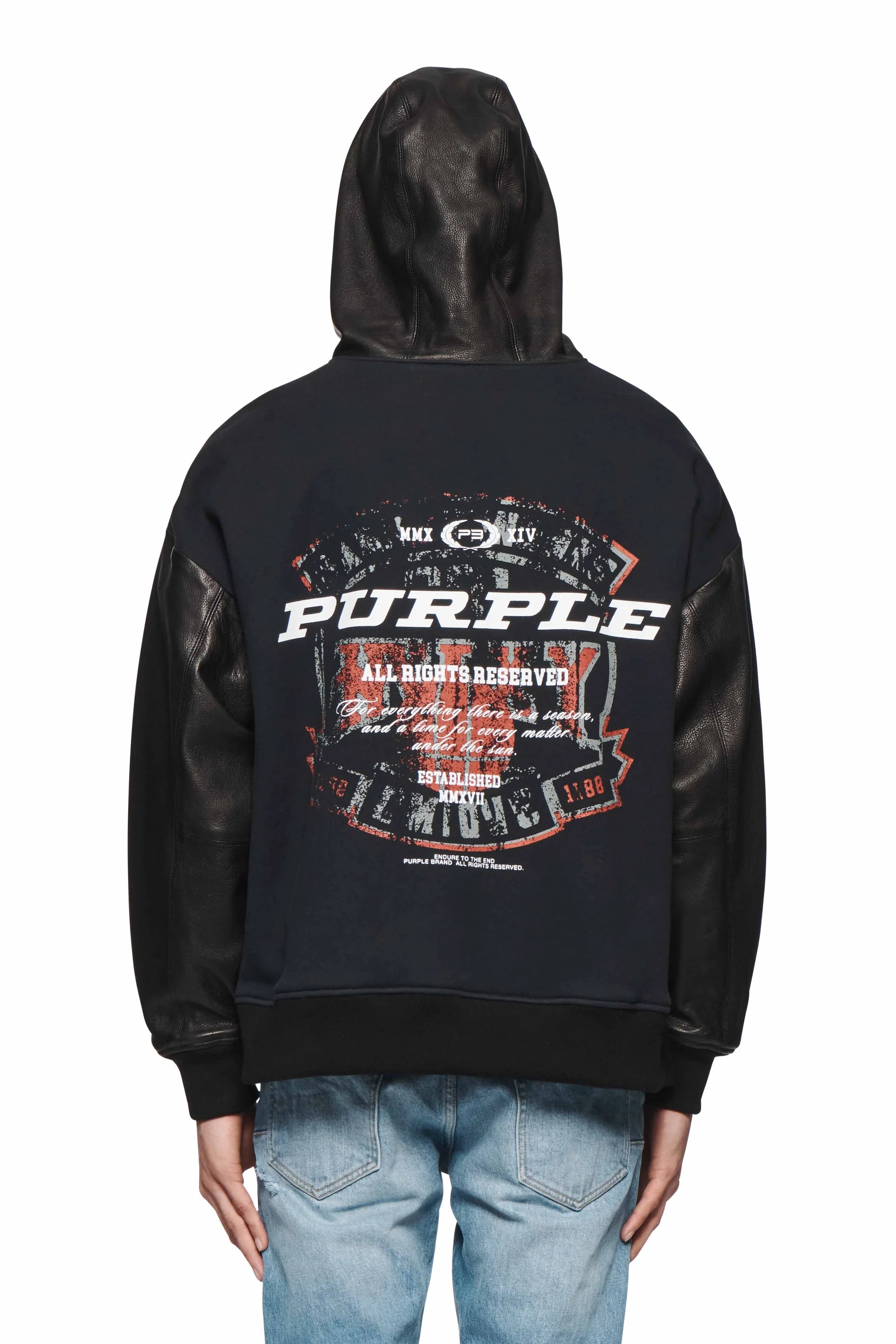 Leather Hoodie (Black)