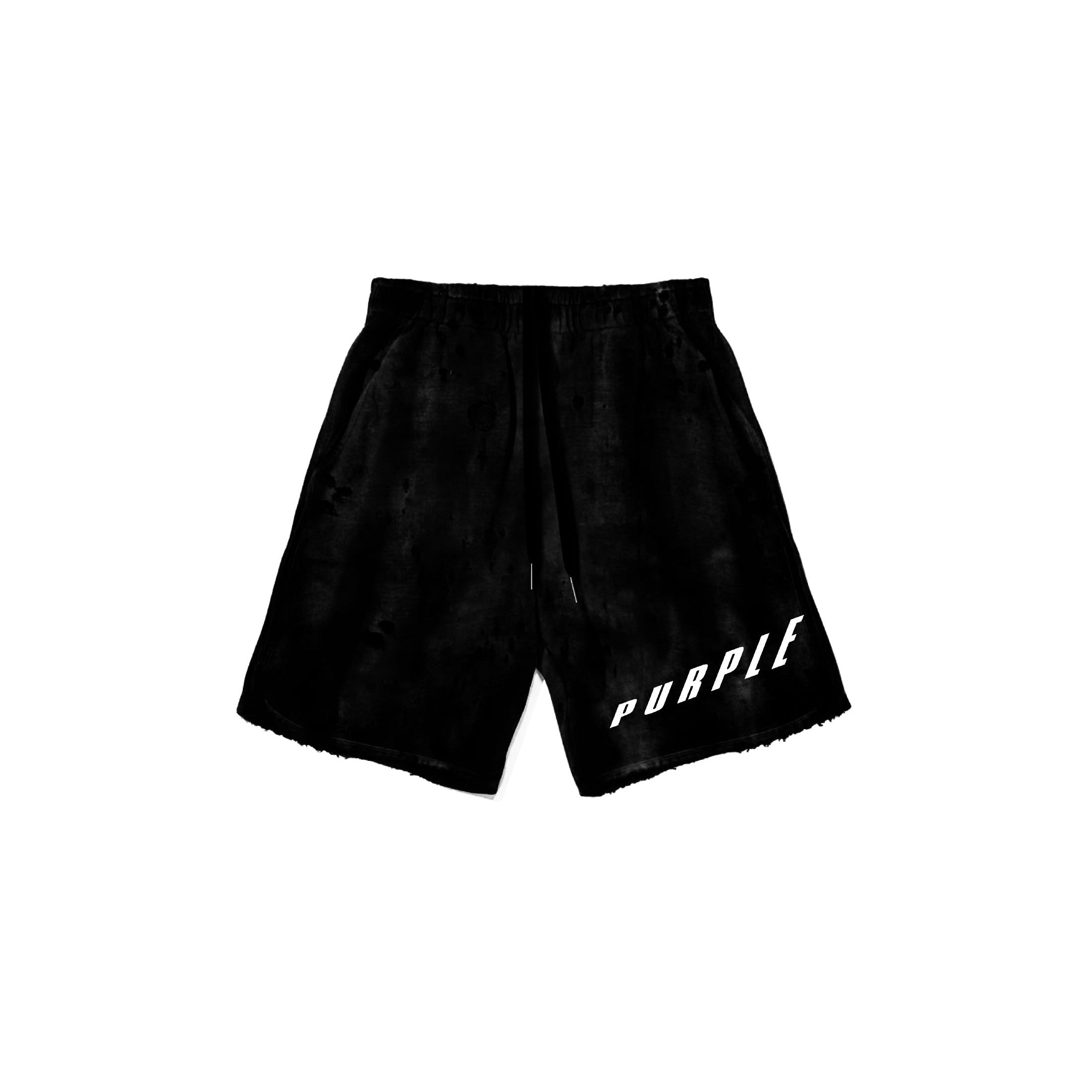 Purple Brand Midweight Fleece PO Shorts in a simple apparel presentation image.