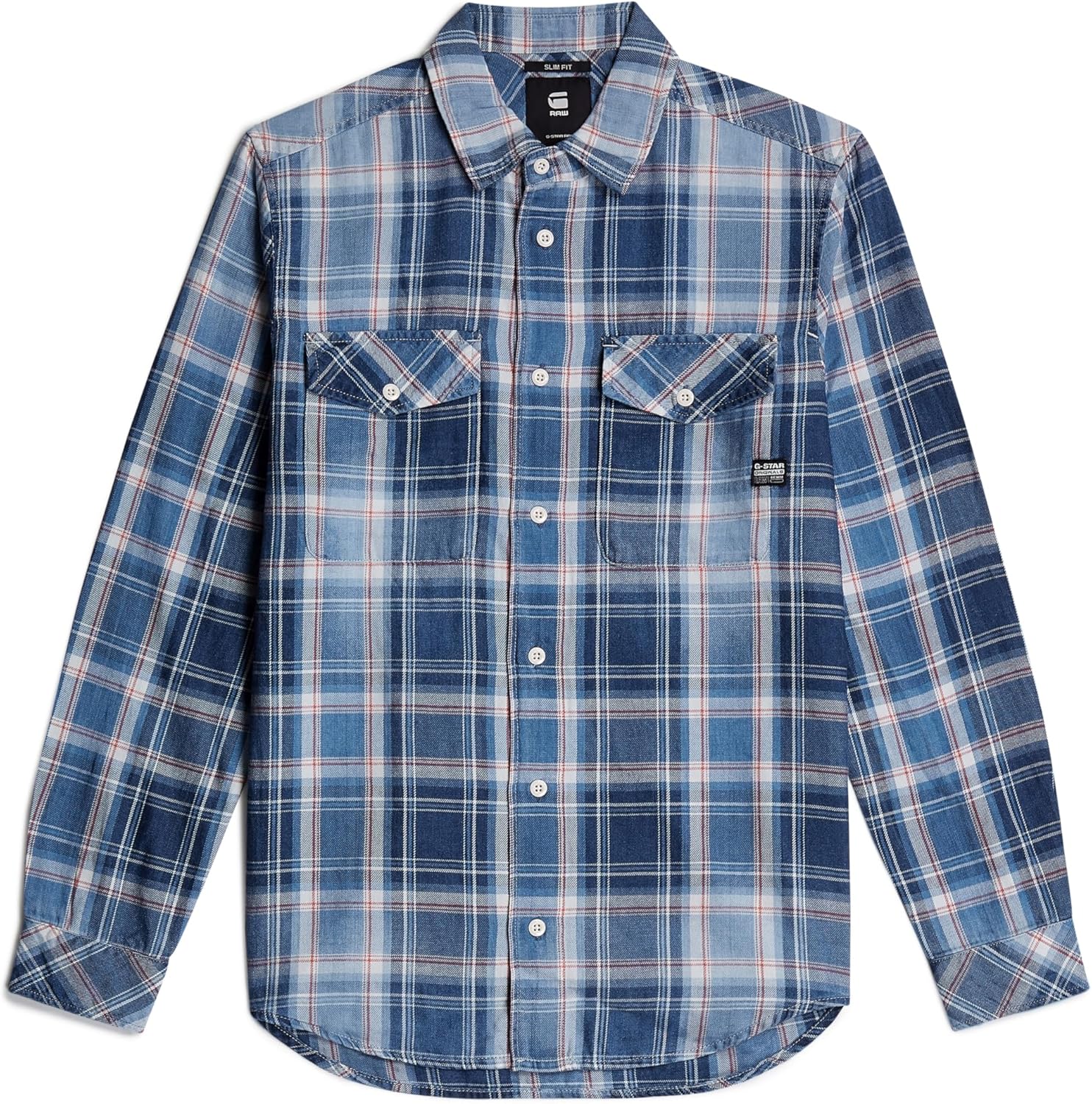 Marine Slim Shirt (Blue Check) 