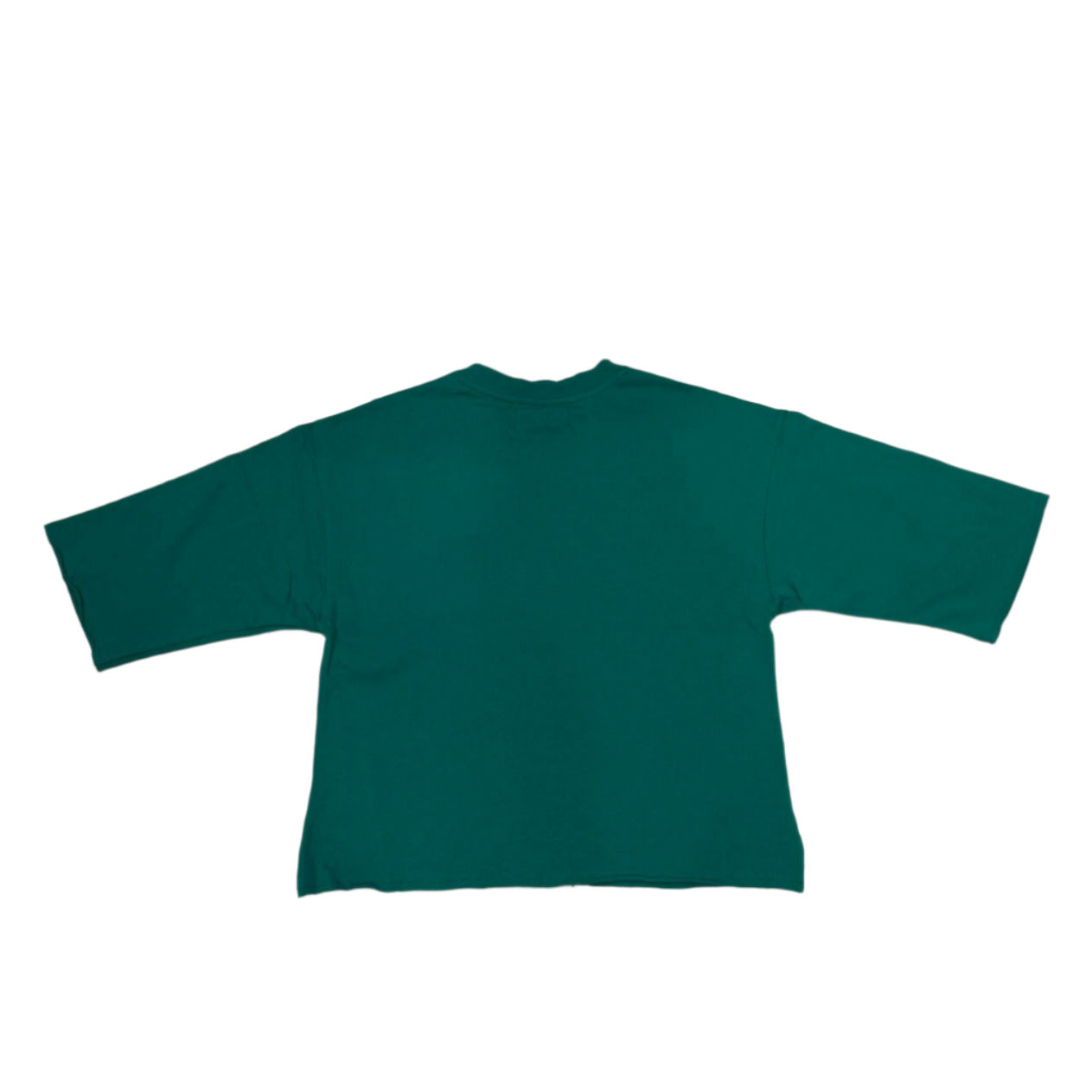 Green sweater on a marble floor 