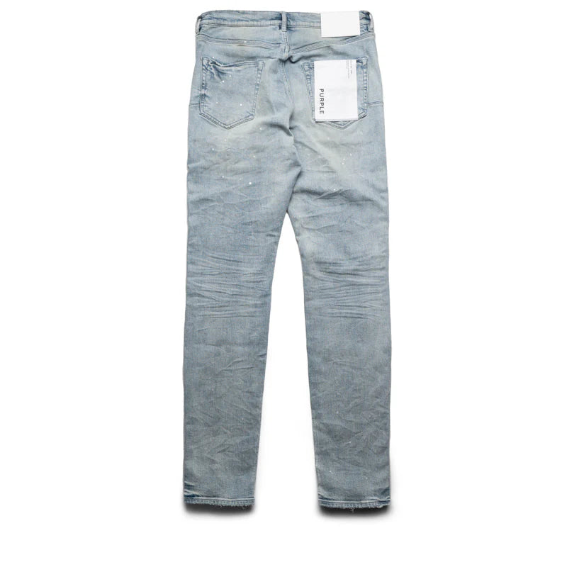 
These Purple Brand jeans have the signature low rise waist and skinny leg that are present in P001's. The light indigo blue Worn Reflective Jean is highlighted by its blowout right knee and reflective detailing.
