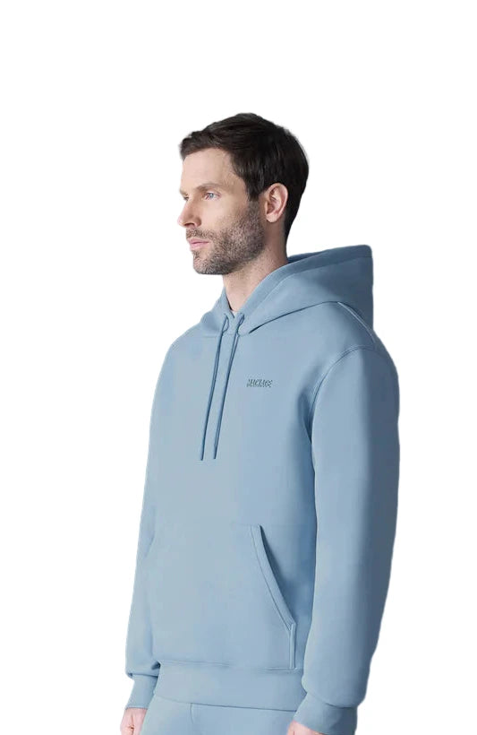 The Krystian Hoodie redefines everyday comfort with elevated craftsmanship. Designed in ultra-soft double-face jersey, it features a relaxed fit with a drop-shoulder cut for a laid-back, premium look. A kangaroo pocket, adjustable drawcord hood, and rib-knit trims offer timeless function, while the signature “MACKAGE” silicone logo at the chest adds a modern touch. Perfect for refined streetwear or upscale loungewear.