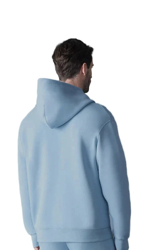 The Krystian Hoodie redefines everyday comfort with elevated craftsmanship. Designed in ultra-soft double-face jersey, it features a relaxed fit with a drop-shoulder cut for a laid-back, premium look. A kangaroo pocket, adjustable drawcord hood, and rib-knit trims offer timeless function, while the signature “MACKAGE” silicone logo at the chest adds a modern touch. Perfect for refined streetwear or upscale loungewear.