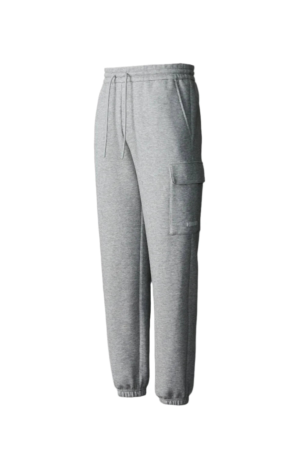 “MACKAGE MARVIN-R cargo sweatpants in soft double-face jersey, classic fit with elastic waistband and cuffs, flap patch pocket with silicone MACKAGE logo, slash waist pockets, back welt pocket, and contrast fabric detailing – luxury streetwear joggers for men.”