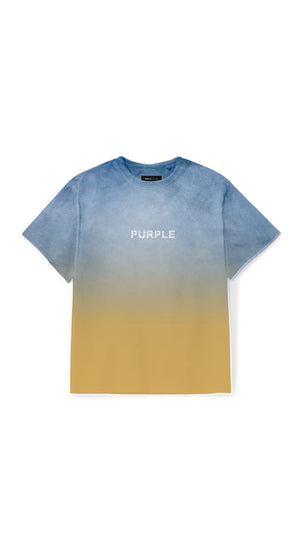 Purple Brand Textured Inside Out Tee featuring a white label design, textured jersey fabric, heavy acid wash finish, printed graphics, raised matte silicone details, and distressing.