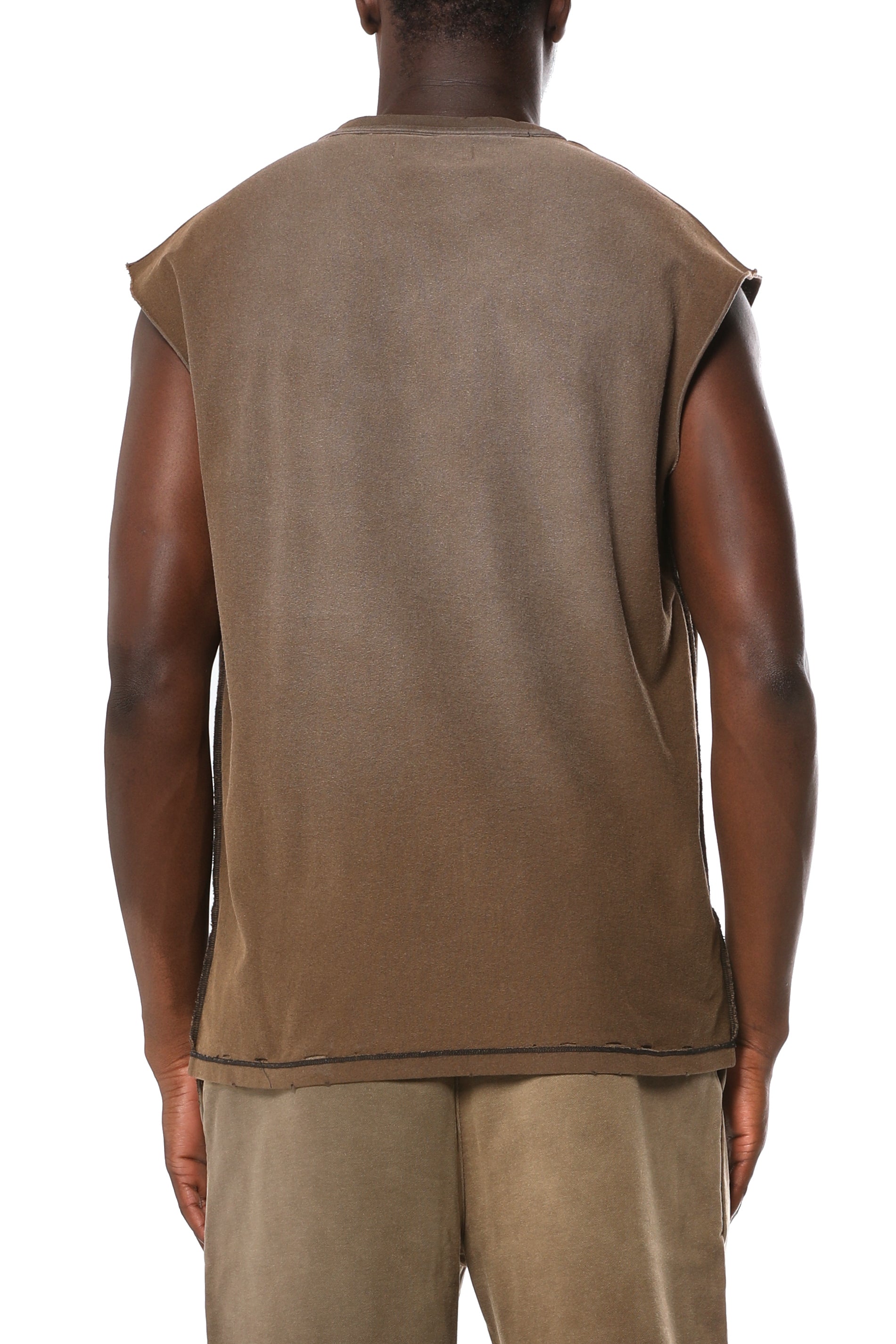 Slab Outline Tank Top (Brown) - P103-TJBS326