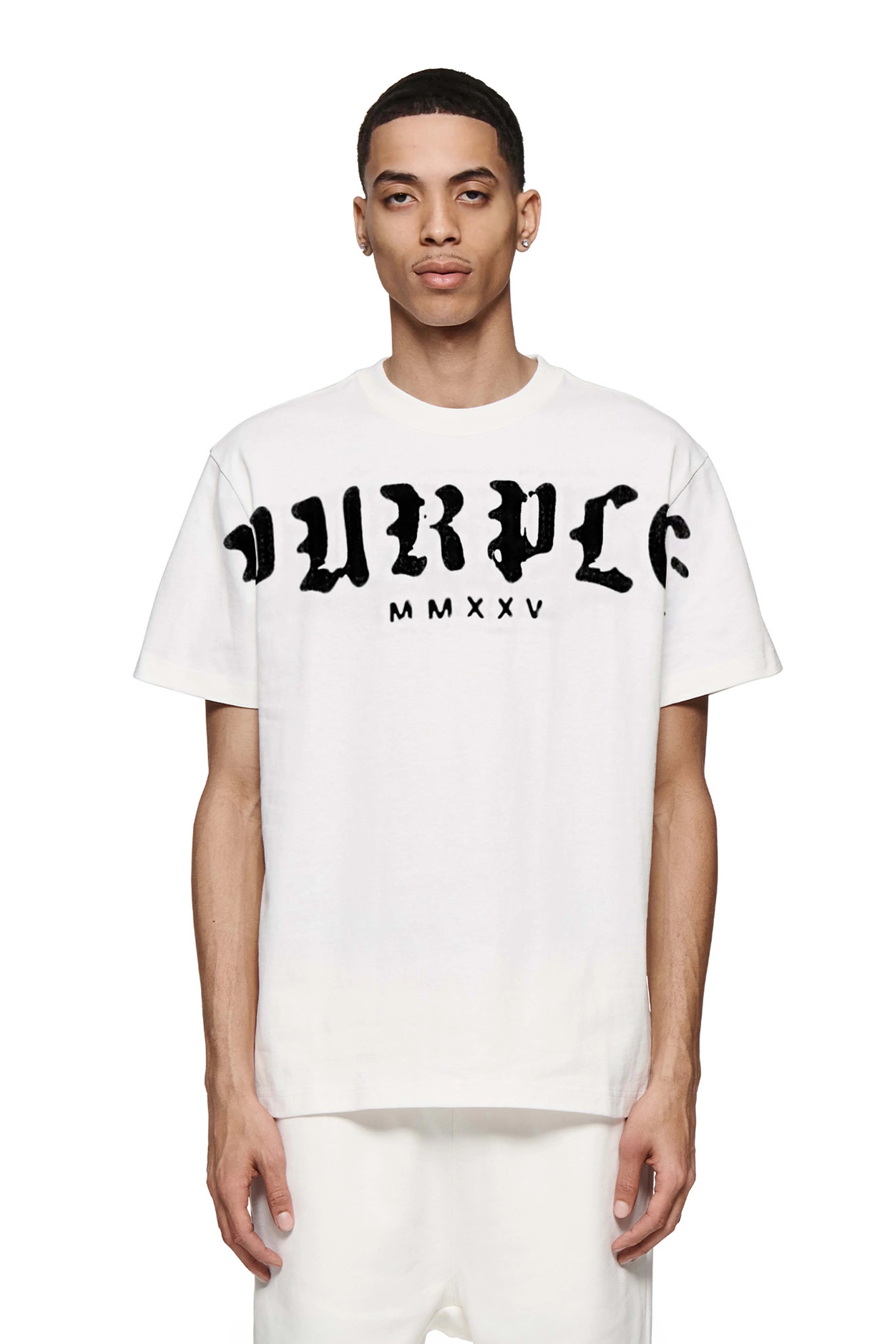 Worn Gothic Wordmark Tee (White) - P104-JWWG125 – Dazzle Premium Worn Gothic Wordmark Tee (White) - P104-JWWG125 – Dazzle Premium