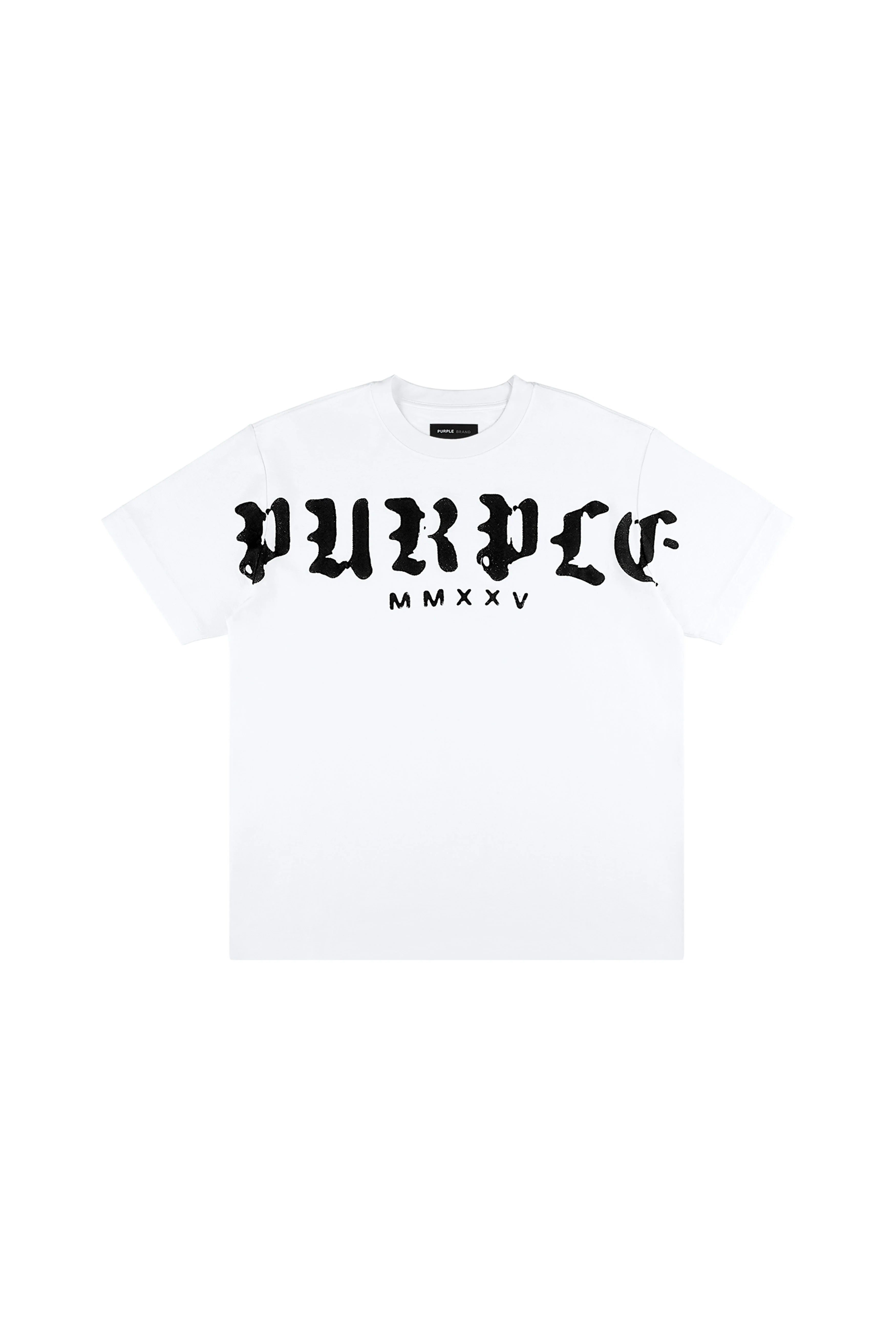 Worn Gothic Wordmark Tee (White)